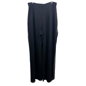 J.R. Nites by Caliendo Black‎ Wide Leg Palazzo Pants Sheer Sz 8 Party Holiday